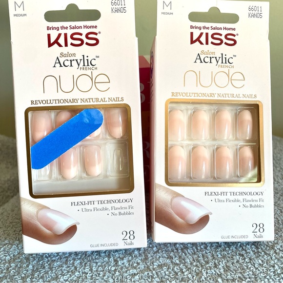 Kiss Salon Acrylic Nude Nails - Medium 2sets - Picture 1 of 4